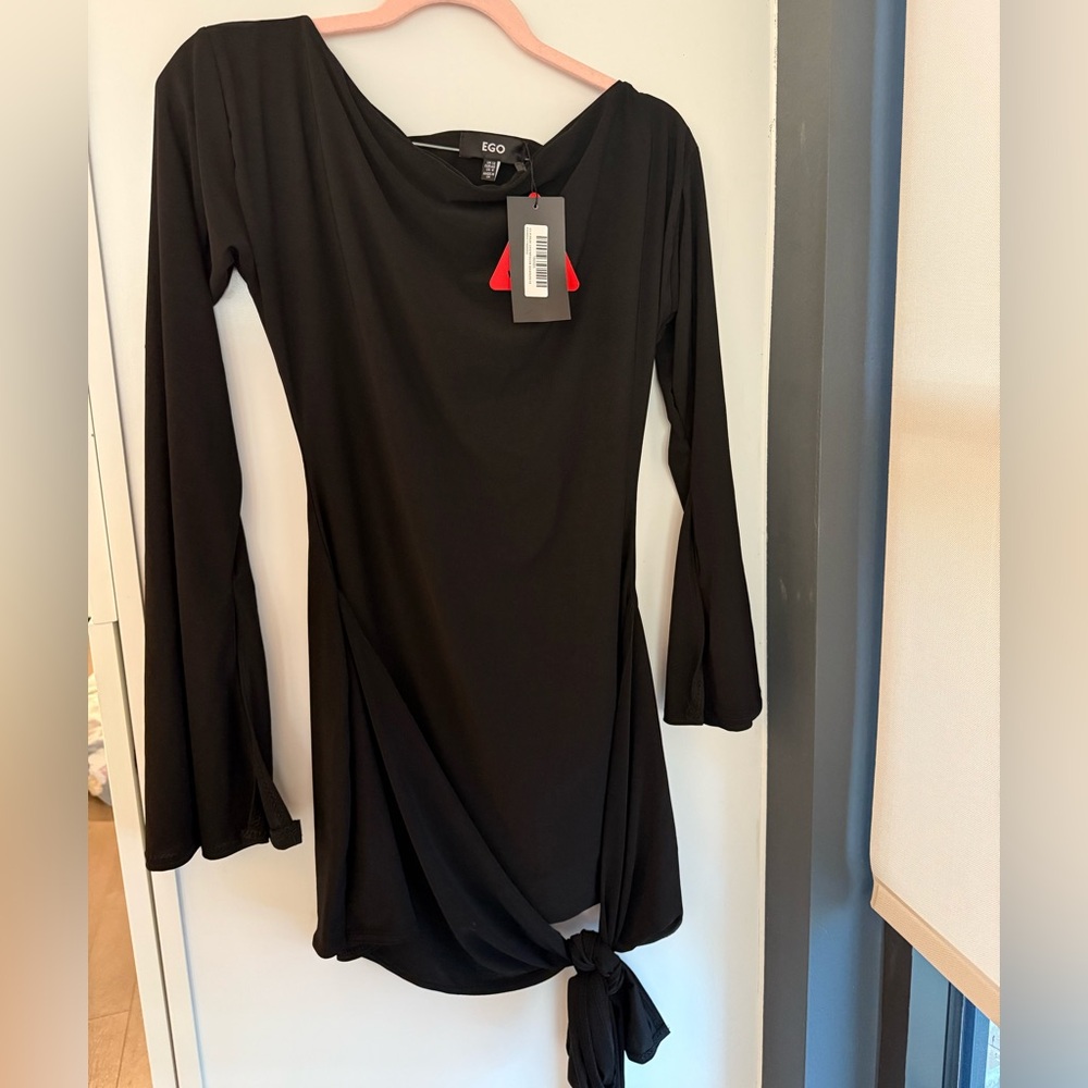 NWT || Ego Black Women's Long sleeve Wrap Dress